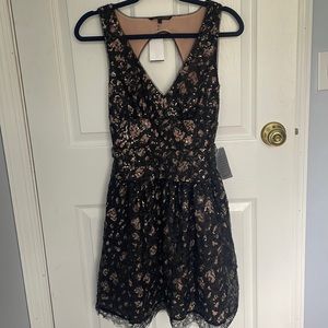 Nordstrom black lace sequence dress